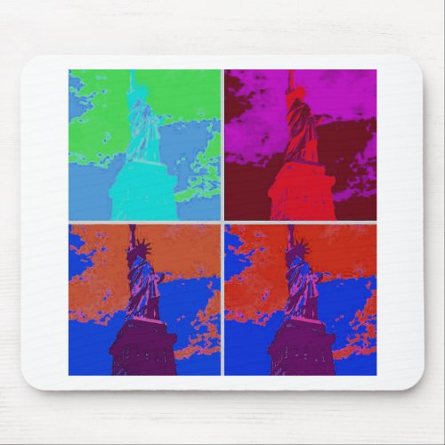 Pop Art Style Statue of Liberty Mouse Pad