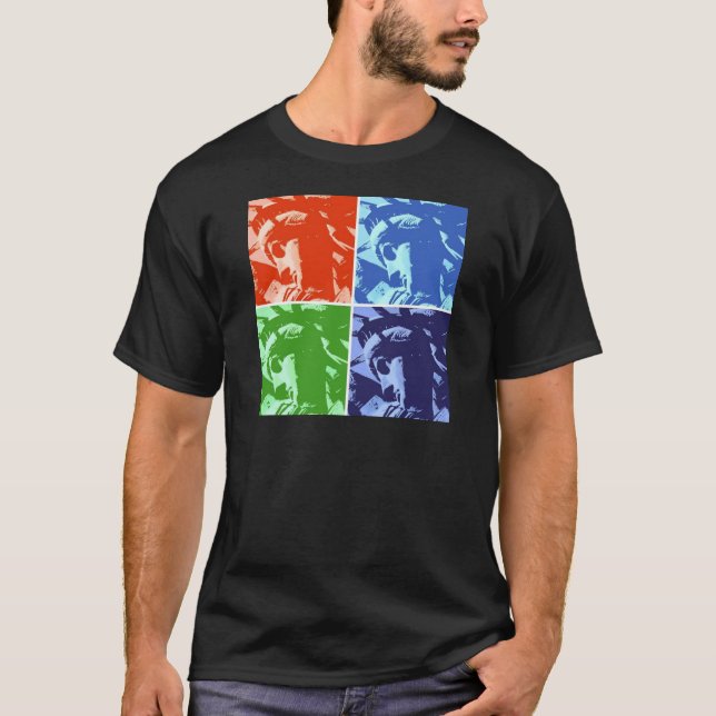 Pop Art Style Statue of Liberty New York T-Shirt (Front)