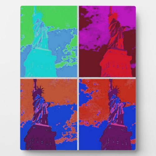 Pop Art Style Statue of Liberty Plaque