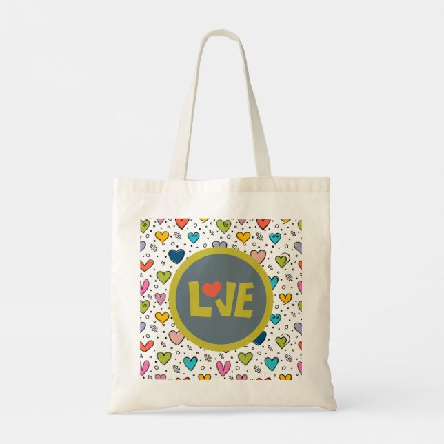 Pop Art Style Tote Bag (Back)