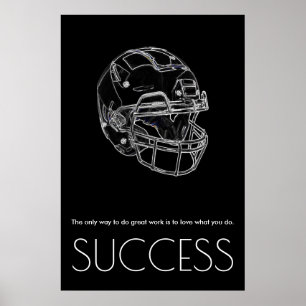 Pop Art Success Motivational Football Trendy Poster