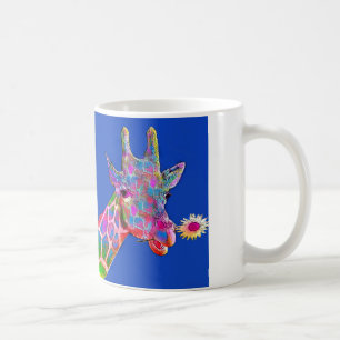 Pop Art Sunflower Giraffe Coffee Mug