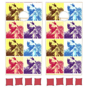 Pop Art T-Rex Cornhole Set