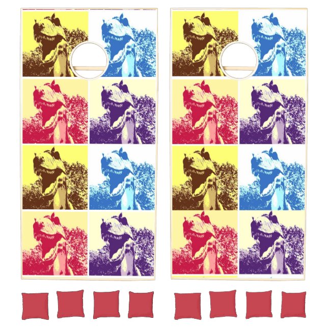 Pop Art T-Rex Cornhole Set (Set)