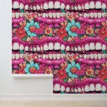 Pop Art Teeth Flower Smile Dental Clinic Decor Wallpaper<br><div class="desc">Pop Art Teeth Flower Smile Dental Clinic Decor On Colorful Background. Solutions for the interior decor.</div>