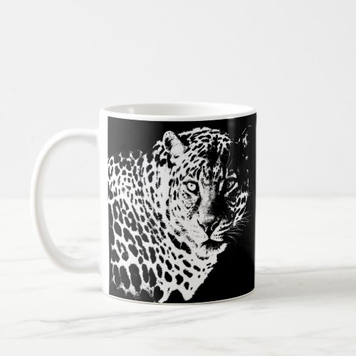 Pop Art Template Custom Leopard Face Animals Coffee Mug