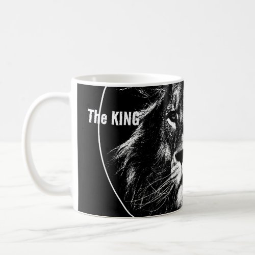 Pop Art Template Lion Face Animals The King Coffee Mug