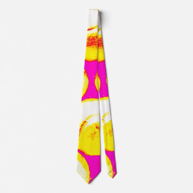 Pop Art Tennis Balls Neck Tie (Front)