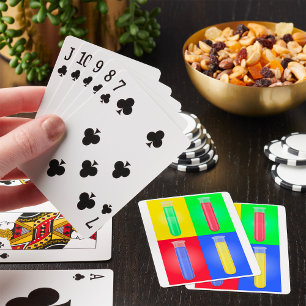 Pop Art Test Tubes Science Chemistry Laboratory Poker Cards