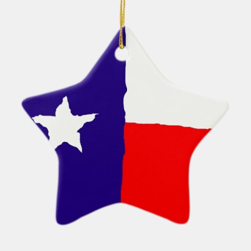 Pop Art Texas State Flag Ceramic Ornament
