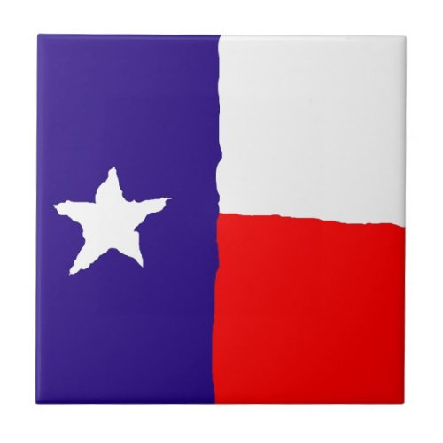 Pop Art Texas State Flag Ceramic Tile