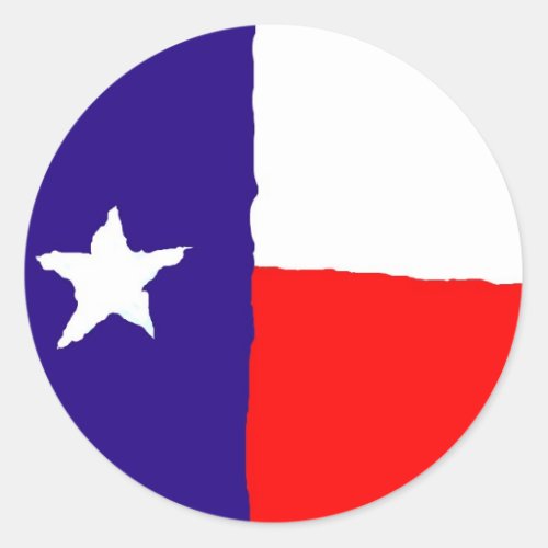 Pop Art Texas State Flag Classic Round Sticker