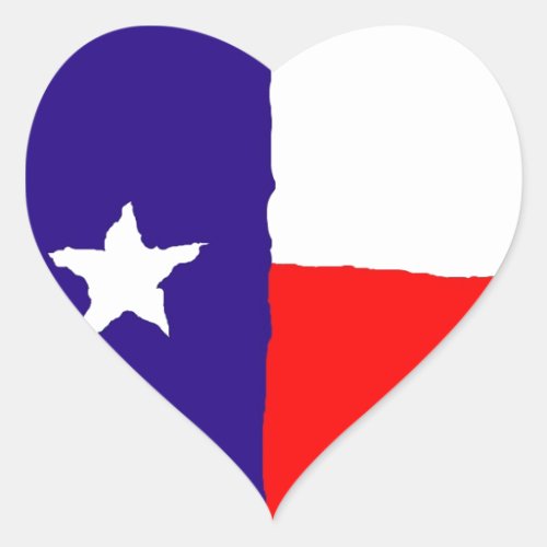 Pop Art Texas State Flag Heart Sticker