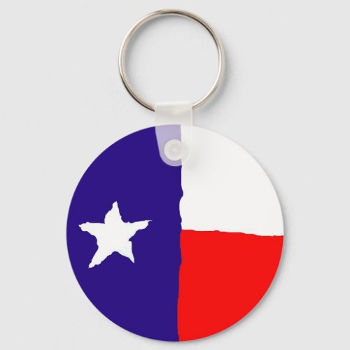 Pop Art Texas State Flag Keychain