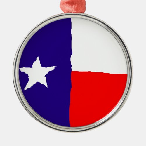 Pop Art Texas State Flag Metal Ornament