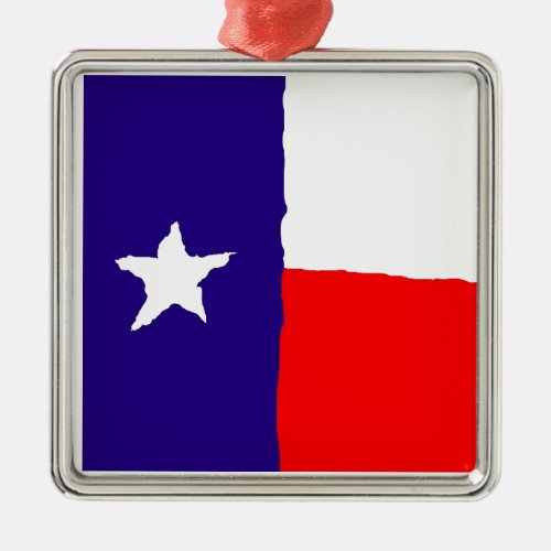 Pop Art Texas State Flag Metal Ornament