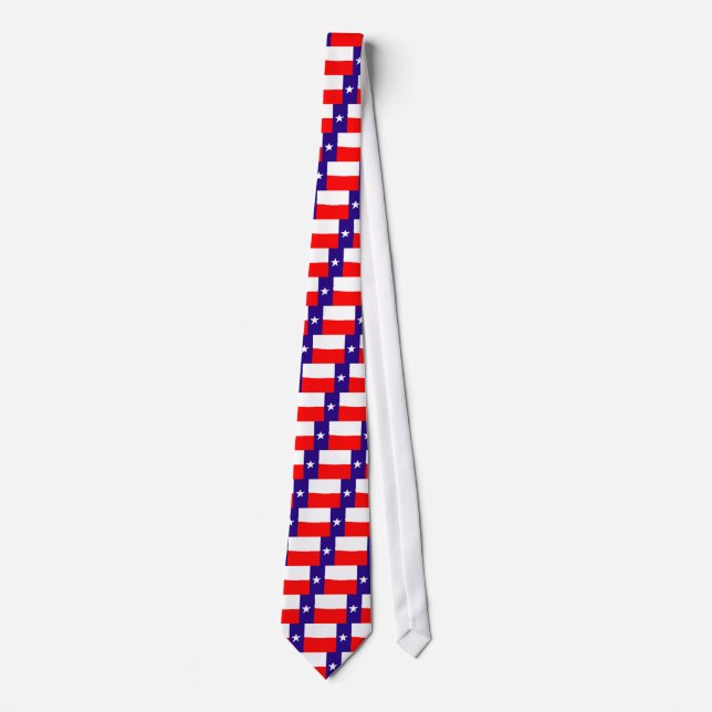 Pop Art Texas State Flag Neck Tie (Front)