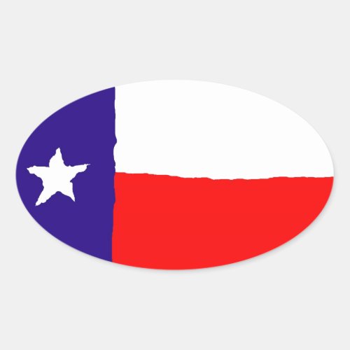 Pop Art Texas State Flag Oval Sticker