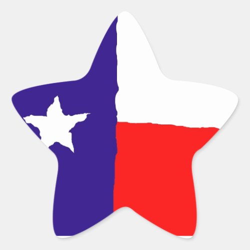 Pop Art Texas State Flag Star Sticker