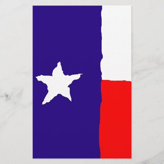 Pop Art Texas State Flag Stationery (Front)