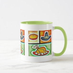 Pop Art Thanksgiving Dinner Mug