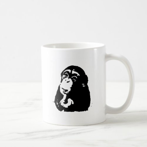 Pop Art Thinking Chimpanzee Coffee Mug