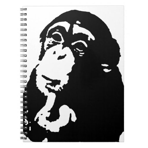 Pop Art Thinking Chimpanzee Notebook