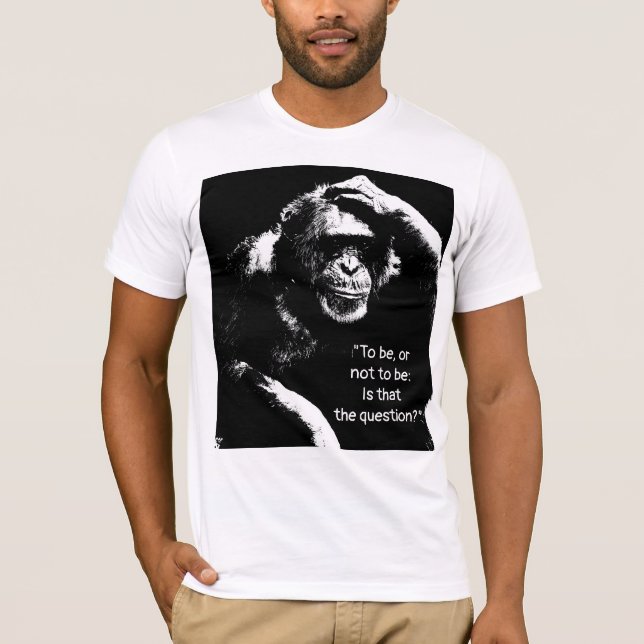 Pop Art Thinking Monkey Shakespeare Quote Men's T-Shirt (Front)