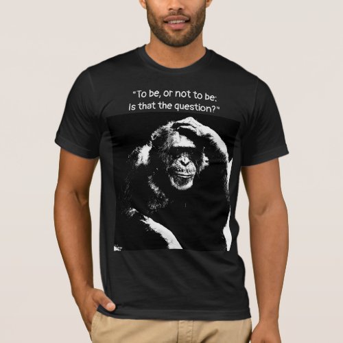 Pop Art Thinking Monkey To be or not to be Mens T_Shirt