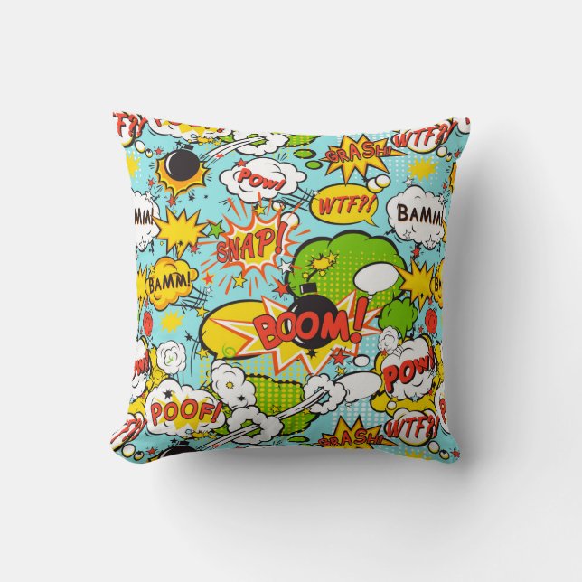 Pop Art Throw Pillow (Front)