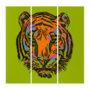 Pop Art TIGER HEAD + your backgr. & ideas