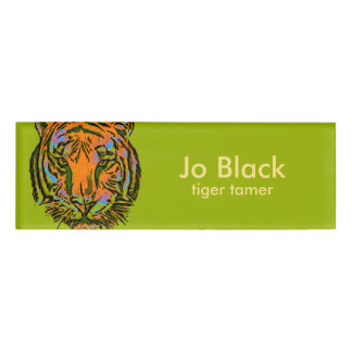 Tiger Name Tags & Badges | Zazzle