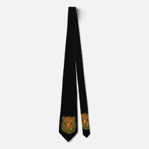 Pop Art TIGER HEAD + your backgr. & ideas Neck Tie