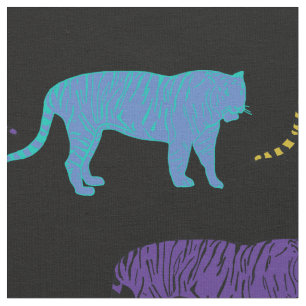 Pop Art Tigers  Fabric