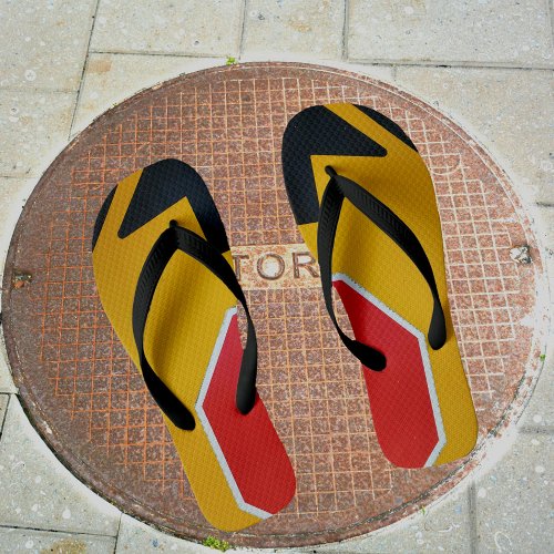 Pop Art Traffic Signs Flip Flops