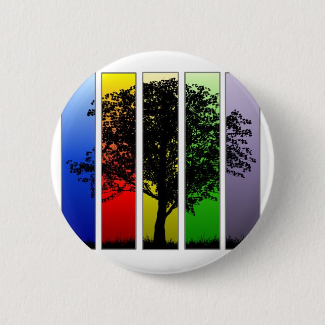 Pop Art Tree Button (Front)