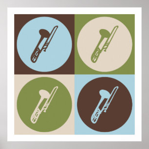 Pop Art Trombone Poster