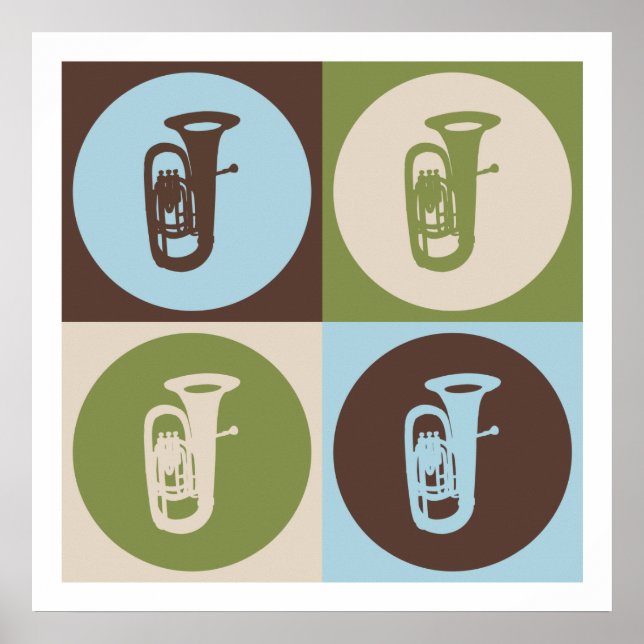 Pop Art Tuba Poster (Front)