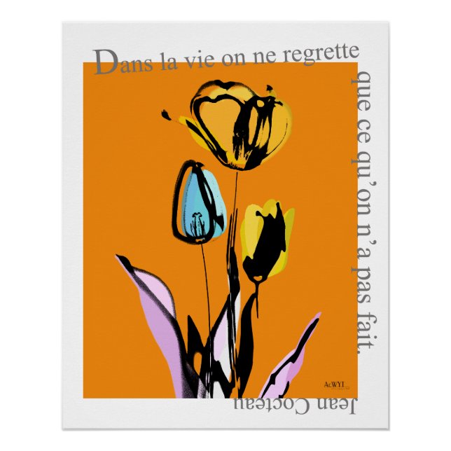 pop art -tulip- poster (Front)