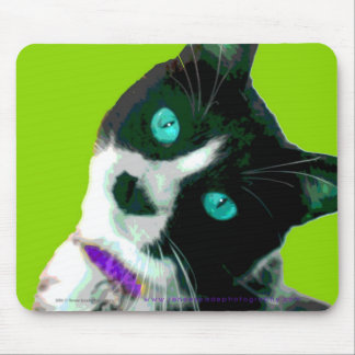 Pop ART Tuxedo Kitty Mouse Pad