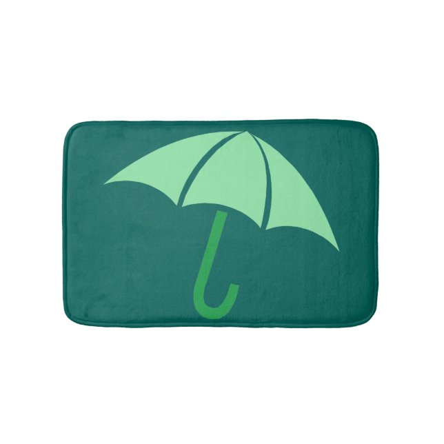 Pop Art Umbrella Green Bath Mat (Front)