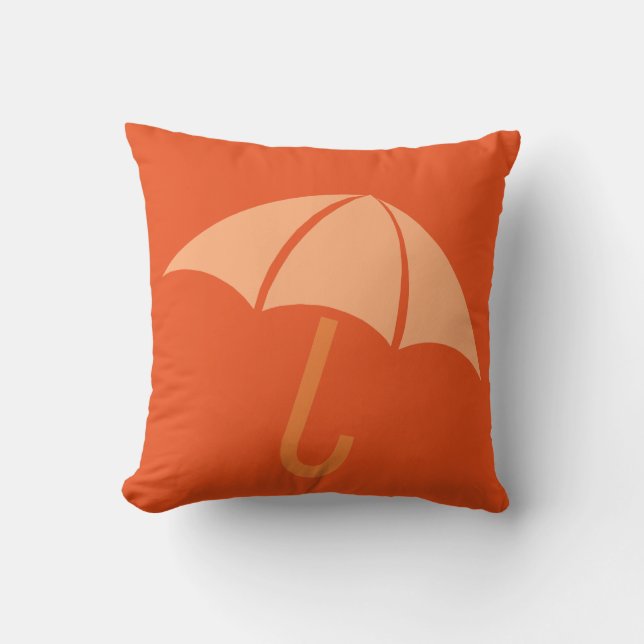 Pop Art Umbrella Throw Pillow (Front)