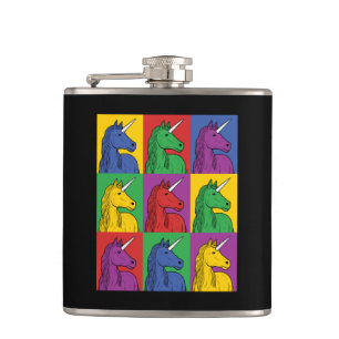 Pop Art Unicorn Flask