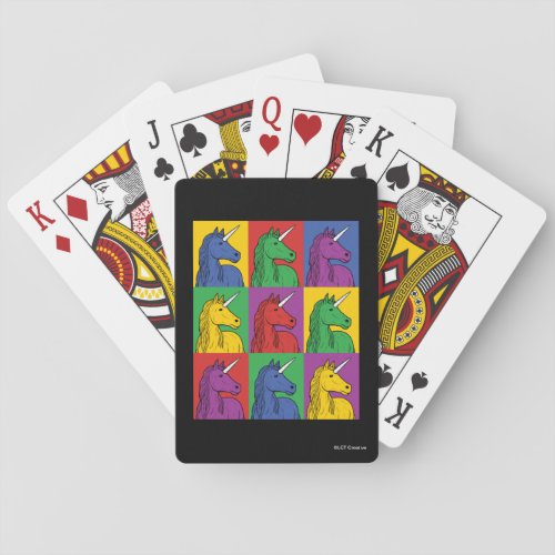 Pop Art Unicorn Poker Cards