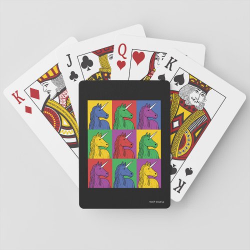 Pop Art Unicorn Poker Cards
