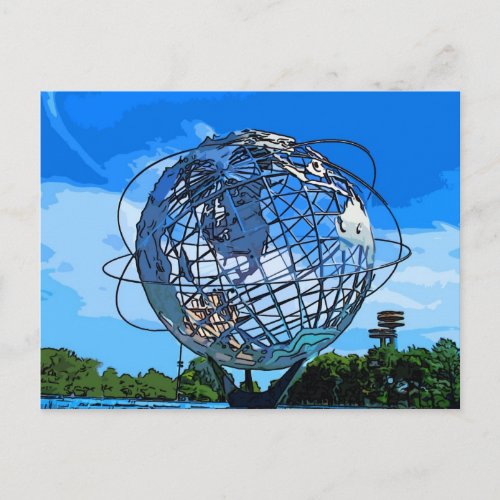 Pop Art Unisphere Postcard