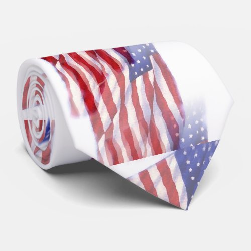 Pop Art US American Flag Neck Tie