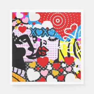 Pop Art Valentine Napkins