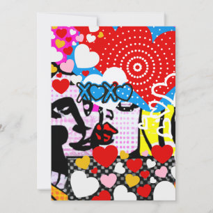 Pop Art Valentine Thank You Card