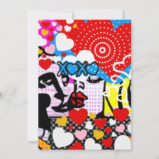 Pop Art Valentine Thank You Card